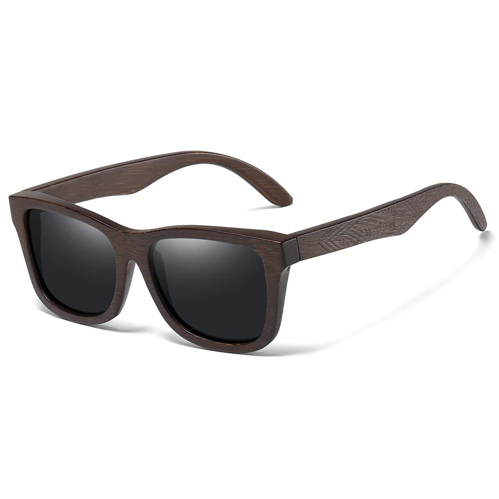 Harlow™ | Polarized Bamboo Engraved Sunglasses
