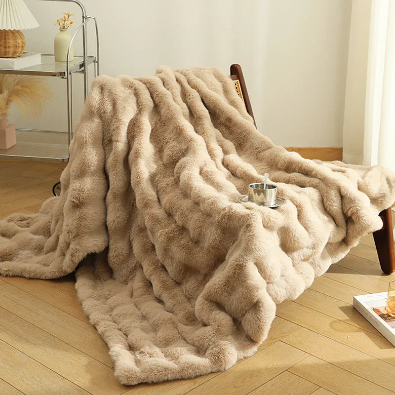 Harlow™ | Velvet Fur Blanket