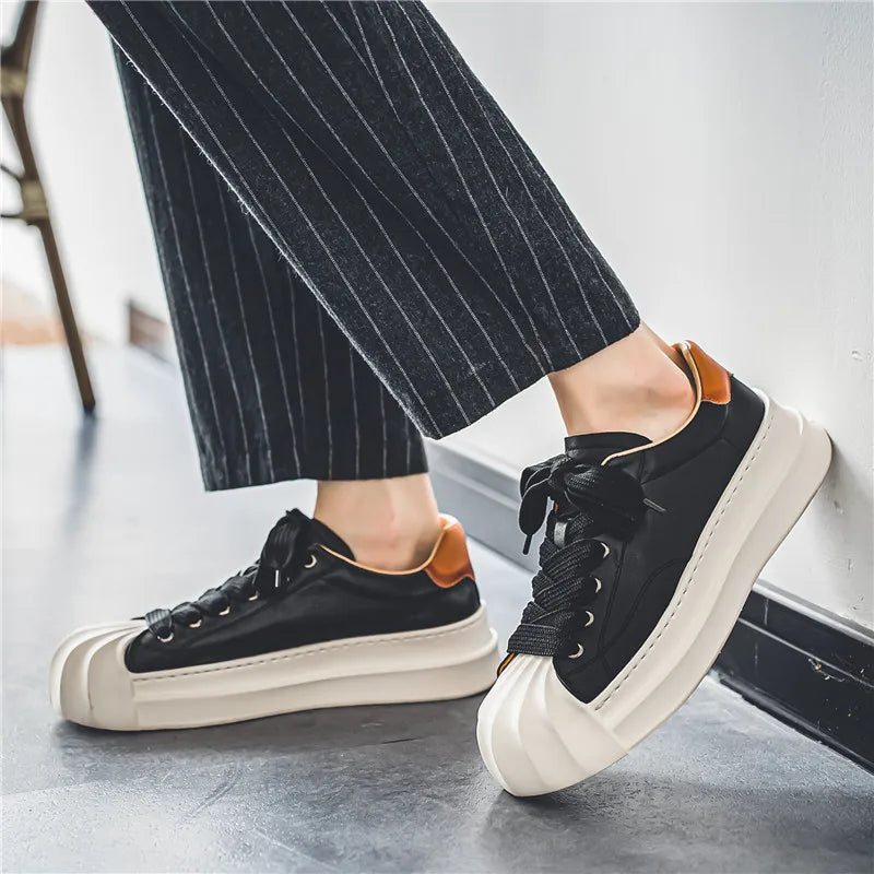 Harlow™ | Wave Sole Leather Sneakers