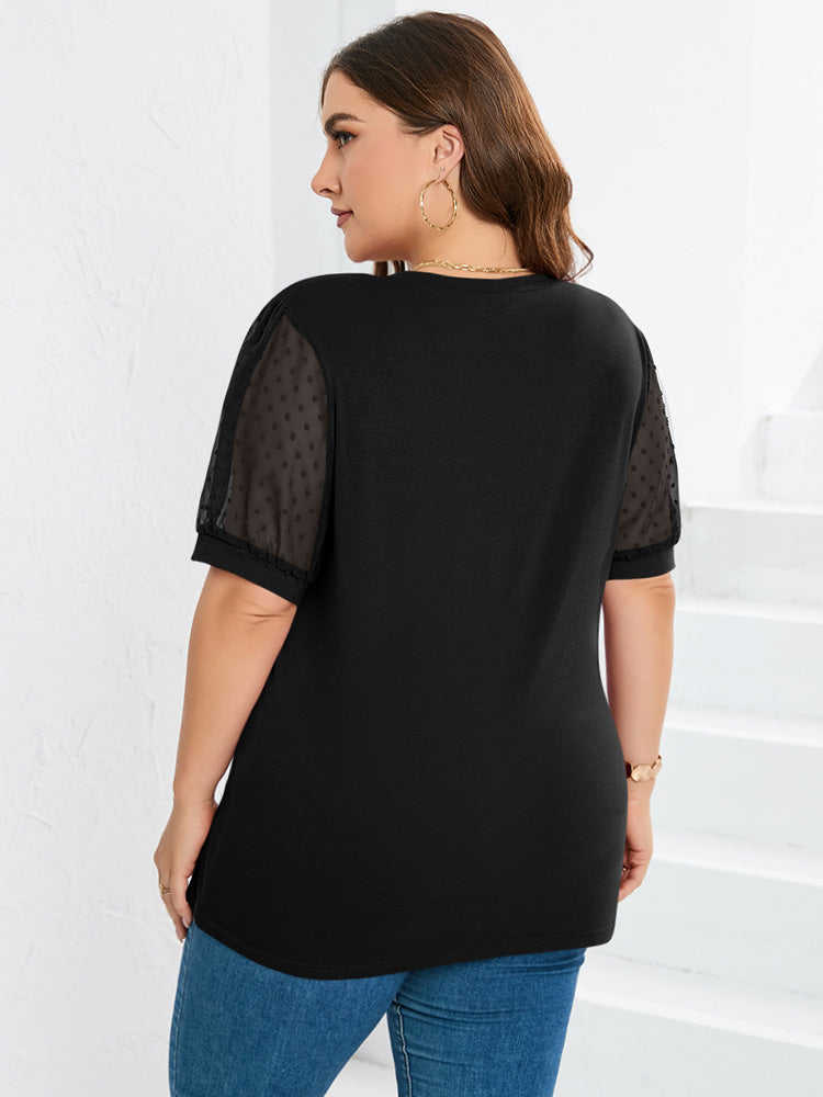 Arden™ | Textured Sleeve V-Neck Top