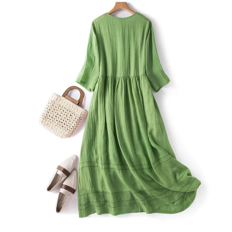 Harlow™ | Linencrest Midi Dress