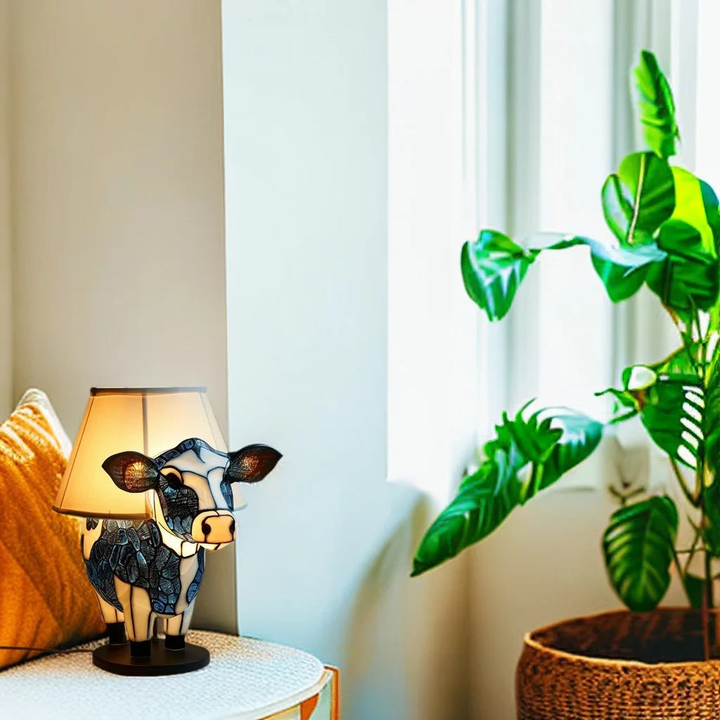 Harlow™ | Mosaic Cow Table Lamp