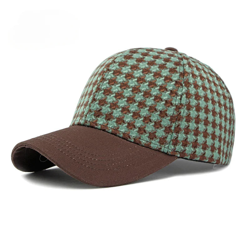 Harlow™ | Houndstooth Canvas Cap