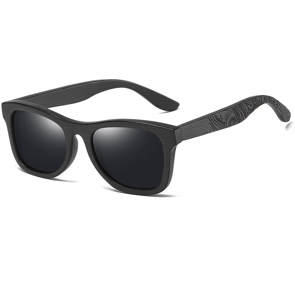Harlow™ | Polarized Bamboo Engraved Sunglasses