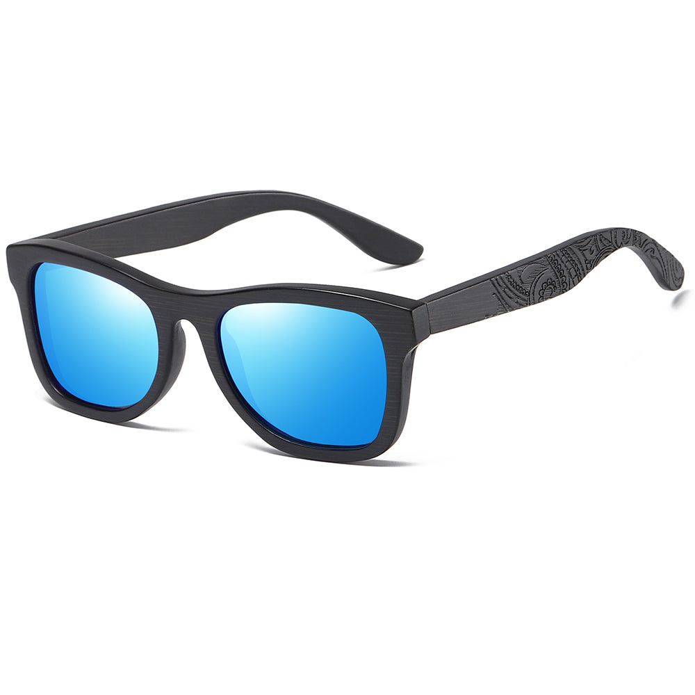 Harlow™ | Polarized Bamboo Engraved Sunglasses