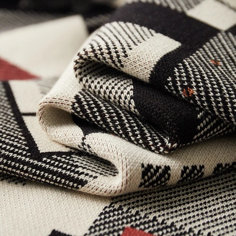 Harlow™ | Abstract Wool Knitted Cardigan