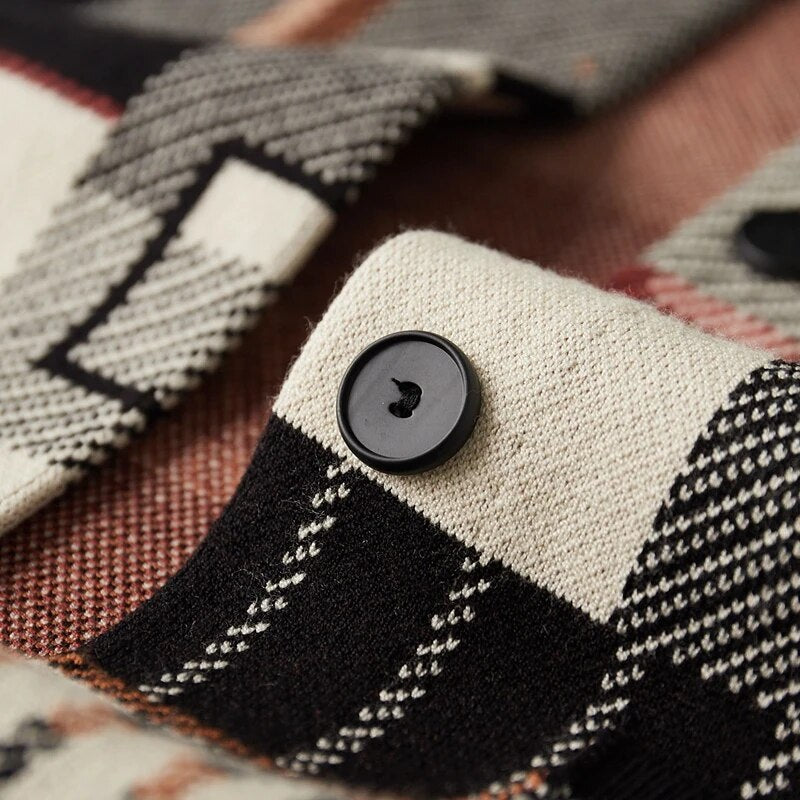 Harlow™ | Abstract Wool Knitted Cardigan