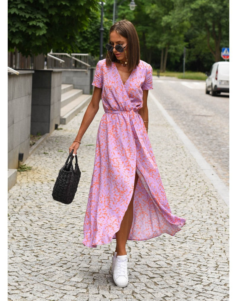 Elodie™ | Floral Wrap Midi Dress