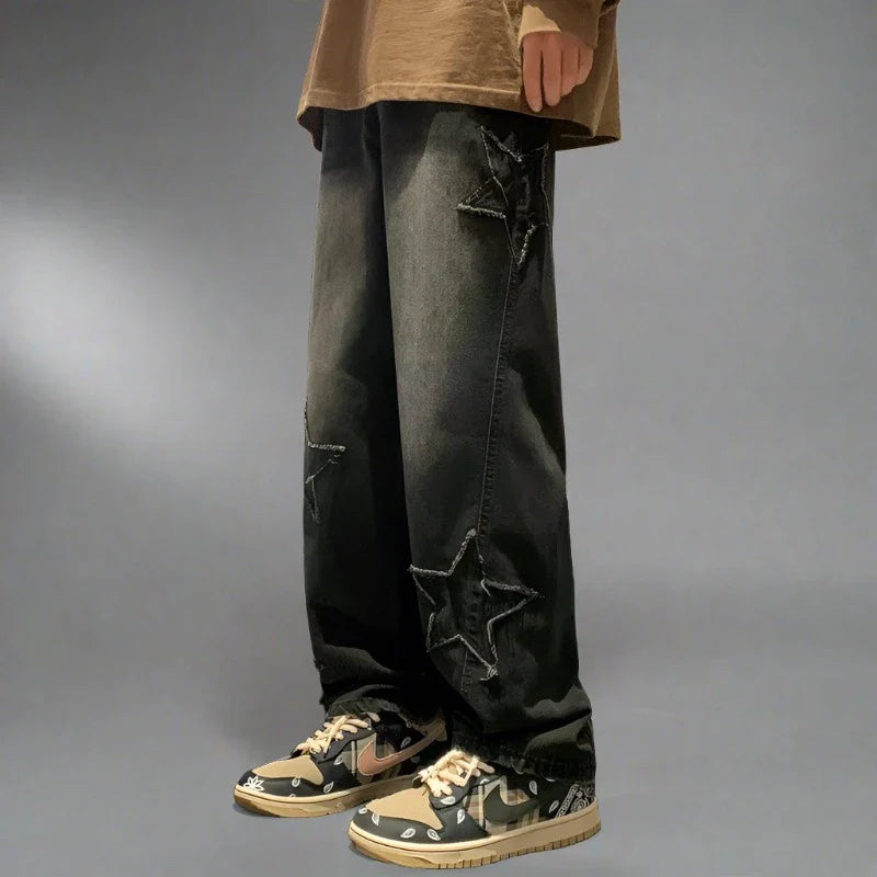 Harlow™ | Star Embroidery Denim Jeans