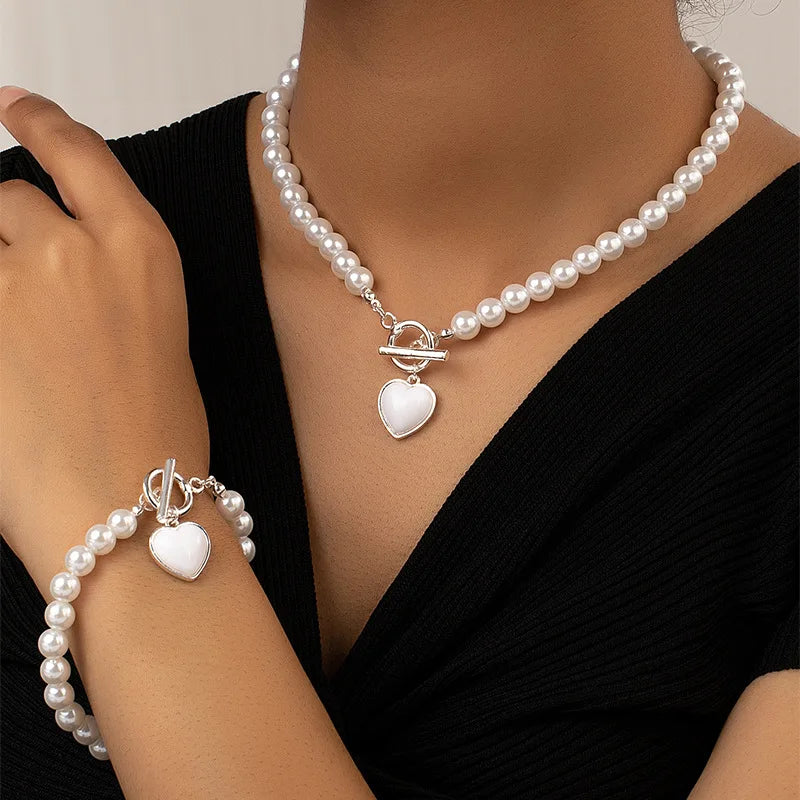 Harlow™ | Love Pearls Necklace/Bracelet Set