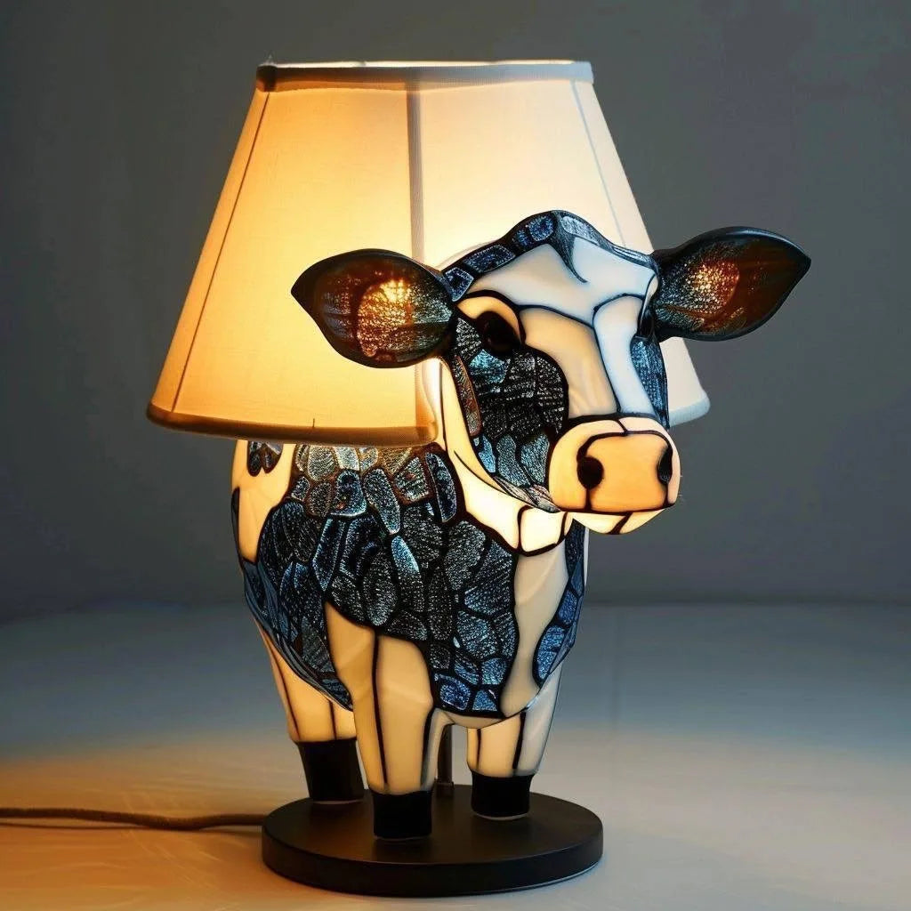 Harlow™ | Mosaic Cow Table Lamp