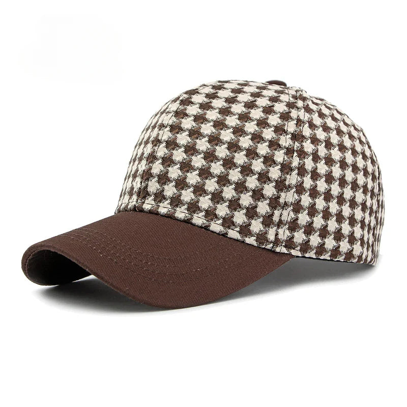 Harlow™ | Houndstooth Canvas Cap
