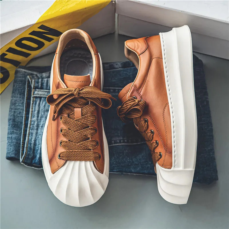 Harlow™ | Wave Sole Leather Sneakers