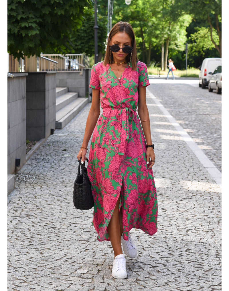 Elodie™ | Floral Wrap Midi Dress