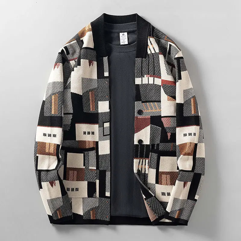 Harlow™ | Abstract Wool Knitted Cardigan
