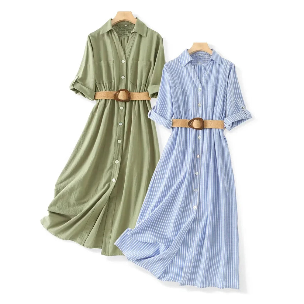 Harlow™ | Solana Belted Midi Dress