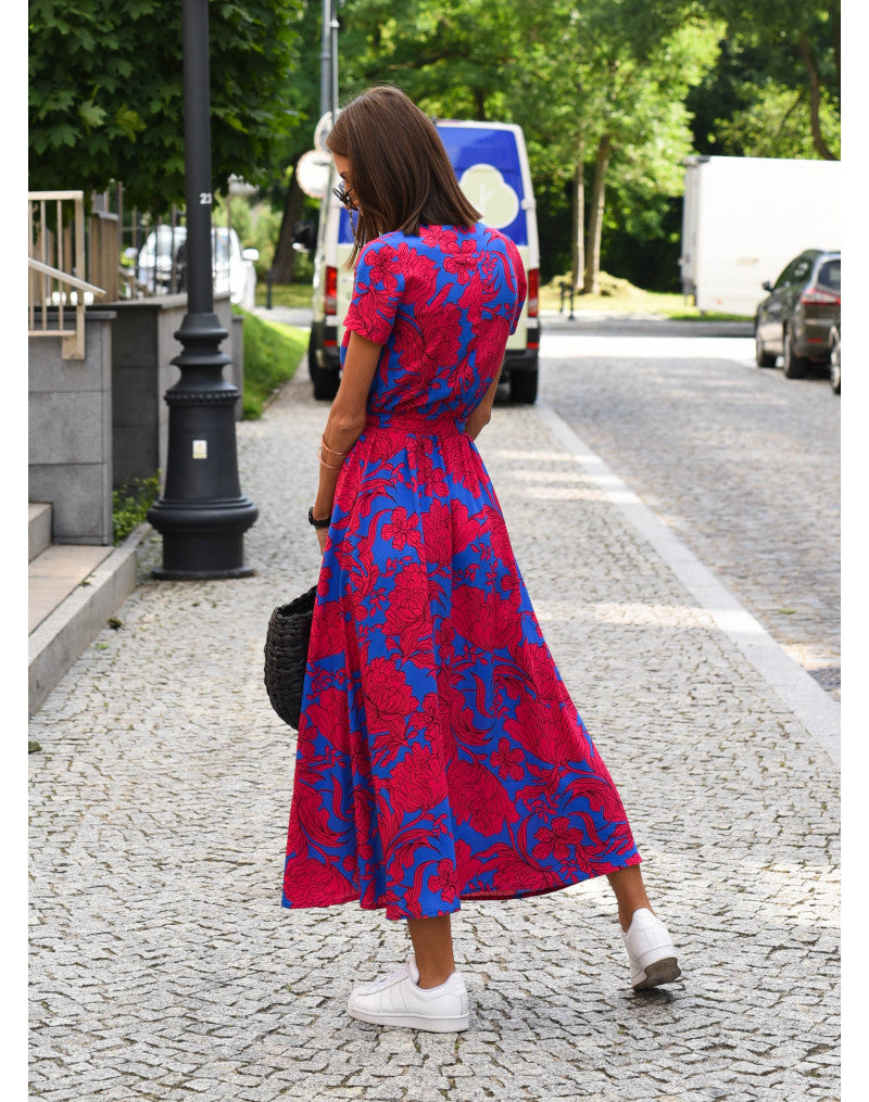 Elodie™ | Floral Wrap Midi Dress