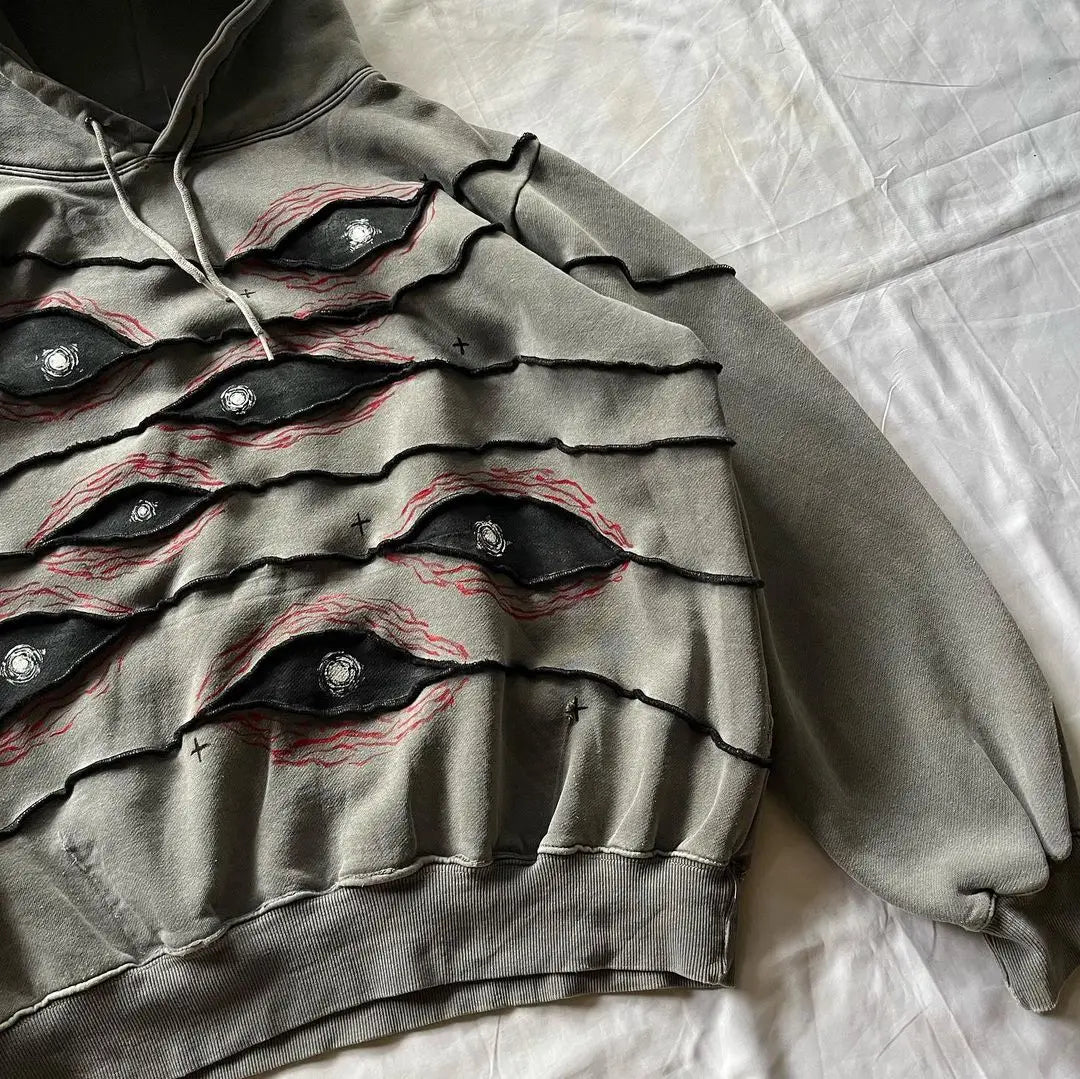 Harlow™ | Harajuku Retro Patchwork Hoodie