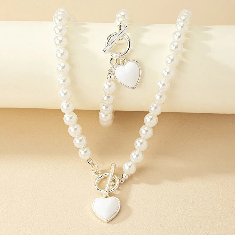 Harlow™ | Love Pearls Necklace/Bracelet Set