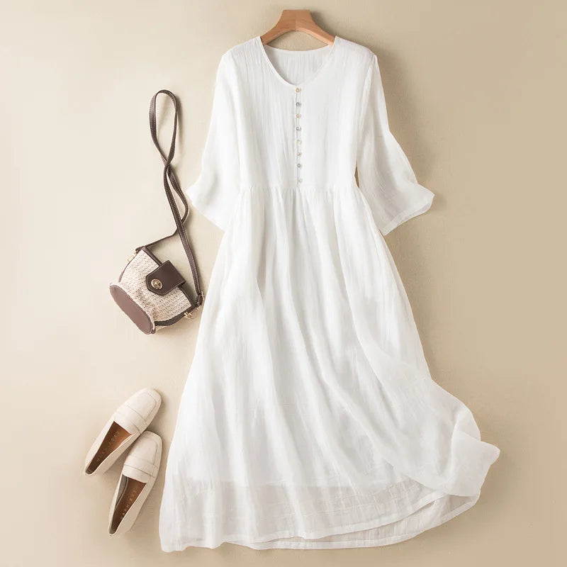 Harlow™ | Linencrest Midi Dress