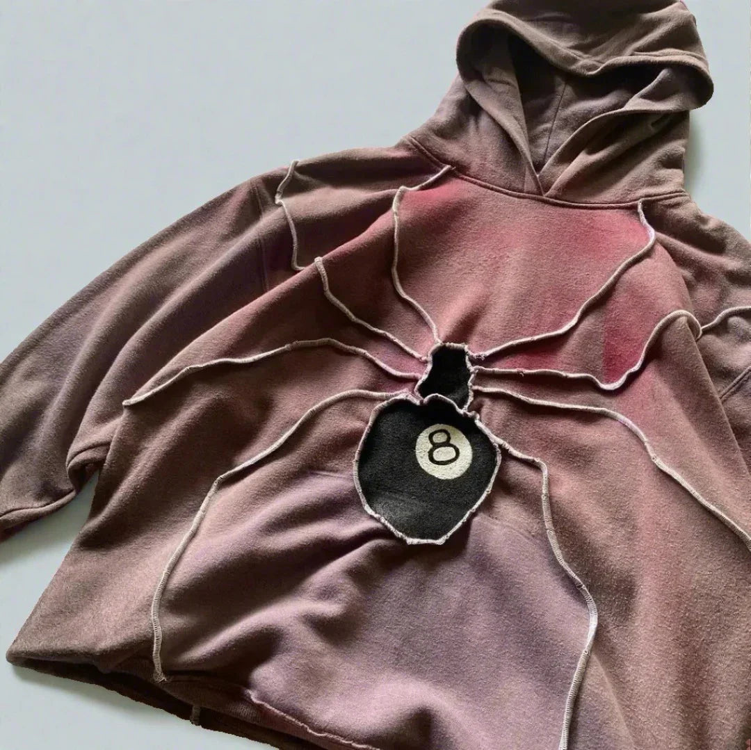 Harlow™ | Harajuku Spider Patchwork Hoodie
