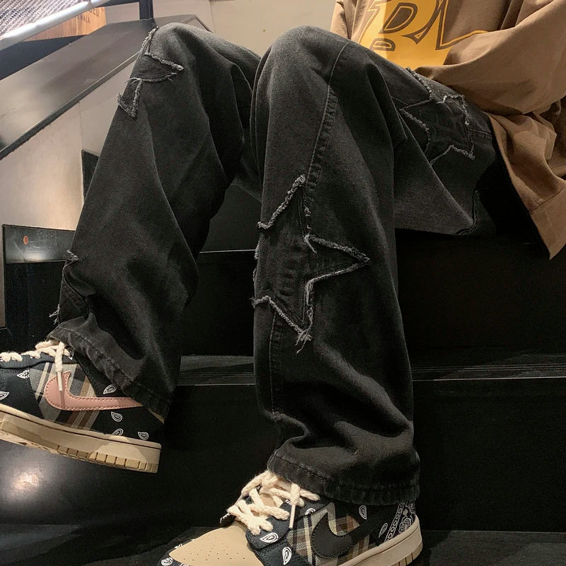 Harlow™ | Star Embroidery Denim Jeans