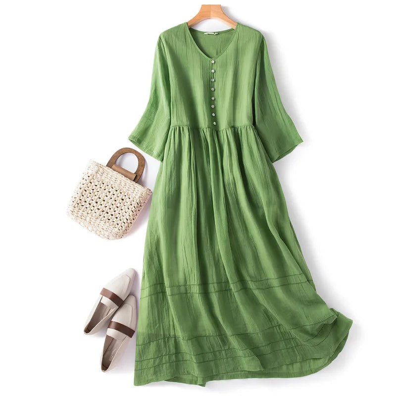 Harlow™ | Linencrest Midi Dress