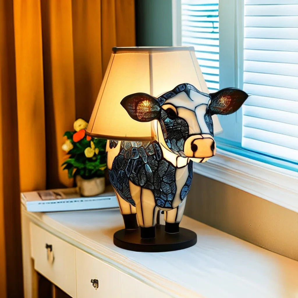Harlow™ | Mosaic Cow Table Lamp