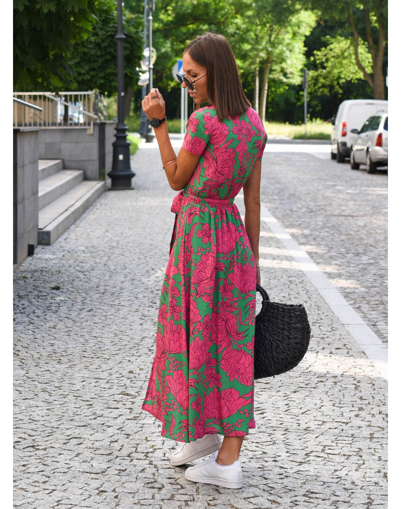 Elodie™ | Floral Wrap Midi Dress