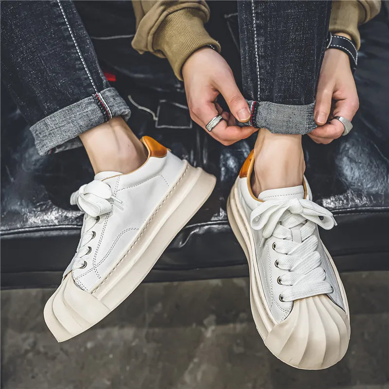 Harlow™ | Wave Sole Leather Sneakers