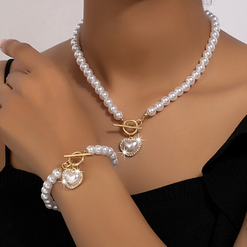 Harlow™ | Love Pearls Necklace/Bracelet Set