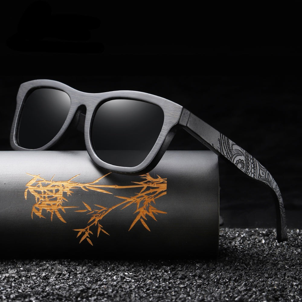 Harlow™ | Polarized Bamboo Engraved Sunglasses