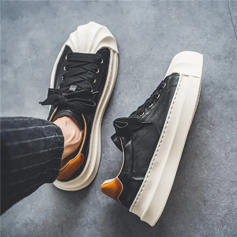 Harlow™ | Wave Sole Leather Sneakers